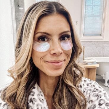 Corrine-using-under-eye-mask-768x1024