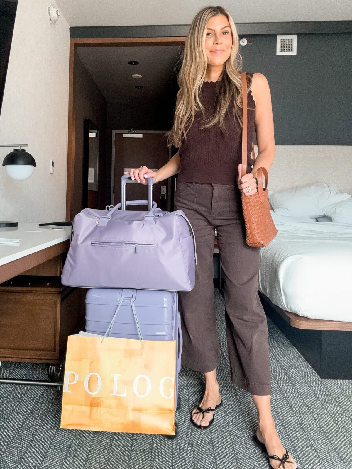 Corrine with BEIS travel bags