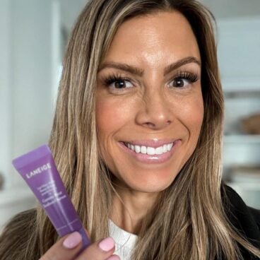 Corrine with Laneige glowy lip balm