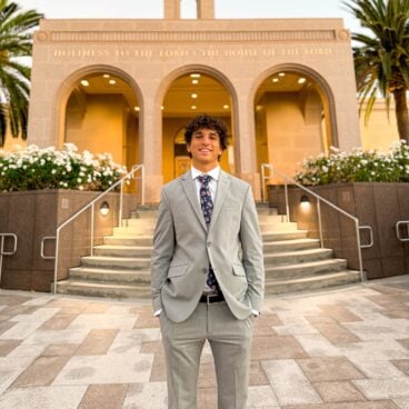 Neil's nephew wearing suit